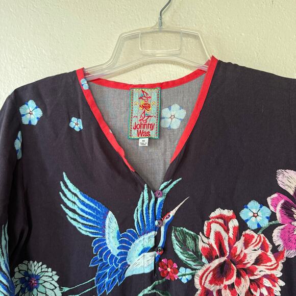 Johnny Was Boho Zahra Pheasant top size XS - Picture 4 of 14